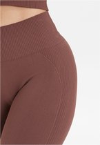 Athlecia Flow Woman Ribbed Seamless Tights Burnt Rose