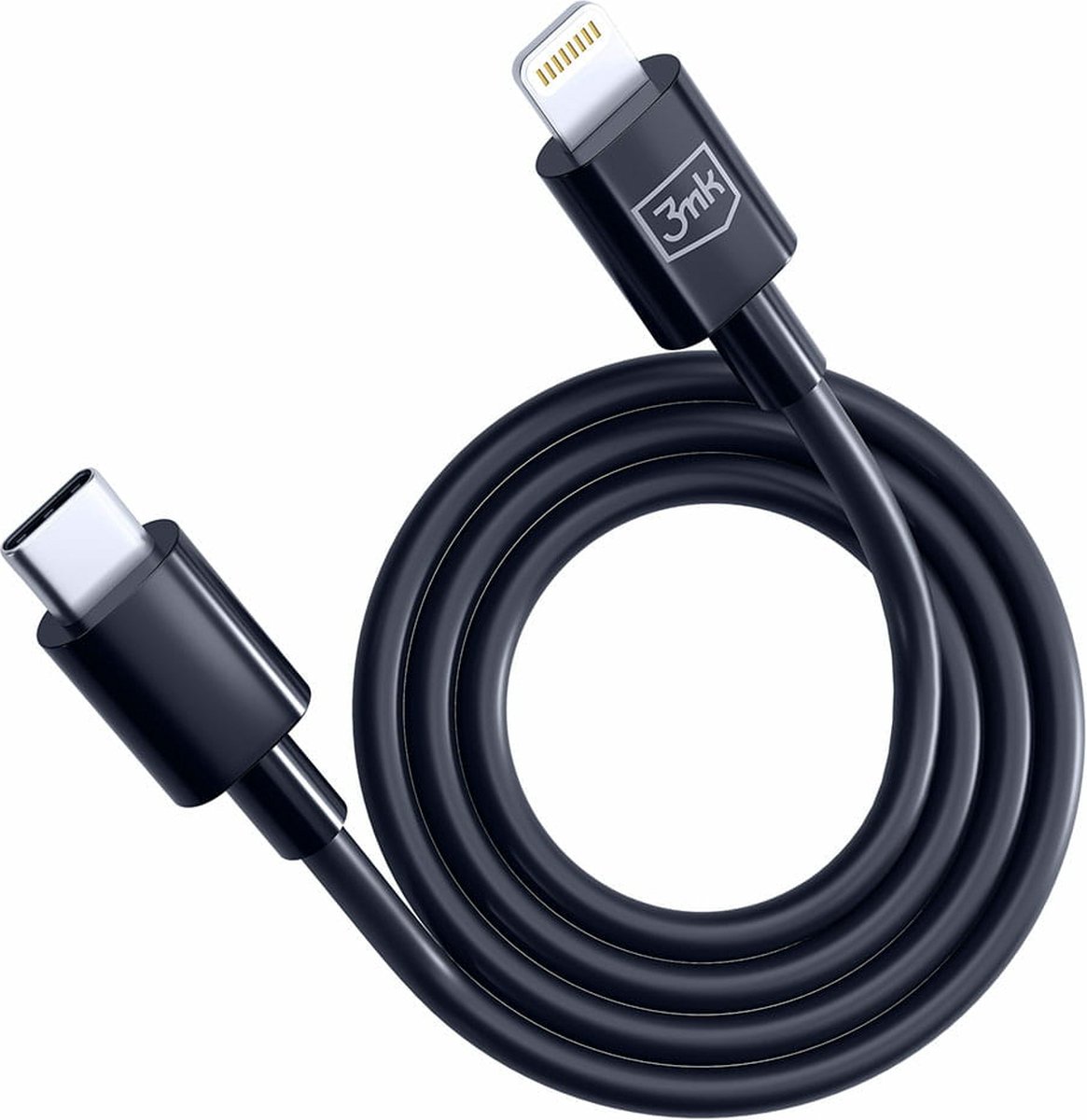 3mk - Hyperkabel - USB-C/Lightning 20W 1,2m - zwart
