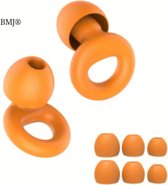 BMJ® Oordoppen voor Slapen - Ek Voetbal - Loop Earplugs Quiet - Overprikkeling - SNR 26 dB Demping - Oordopjes voor Geluidsdemping - Herbruikbare Gehoorbescherming - Festival Oordopjes - Loop Earplugs - 8 Dop - Oranje