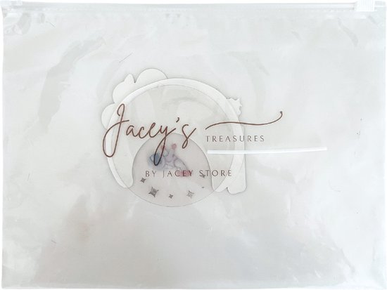 Doorzichtige plastic zak met logo "Jacey's TREASURES".