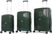 A To Z Traveller Brujas - Set de valises 3 pièces - Vert foncé - Serrure TSA