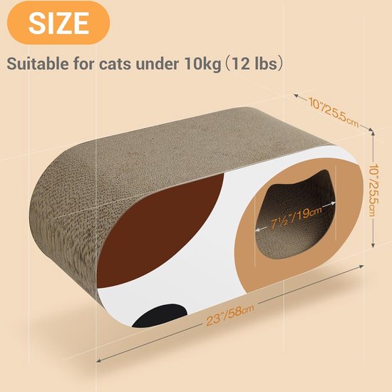 Foto: Krabmeubel voor katten interactief kartonnen speelgoed verborgen huis loungemeubilair kattenkrabkussen van gerecycled golfkarton krab bed voor katten gaat lang mee omkeerbaar