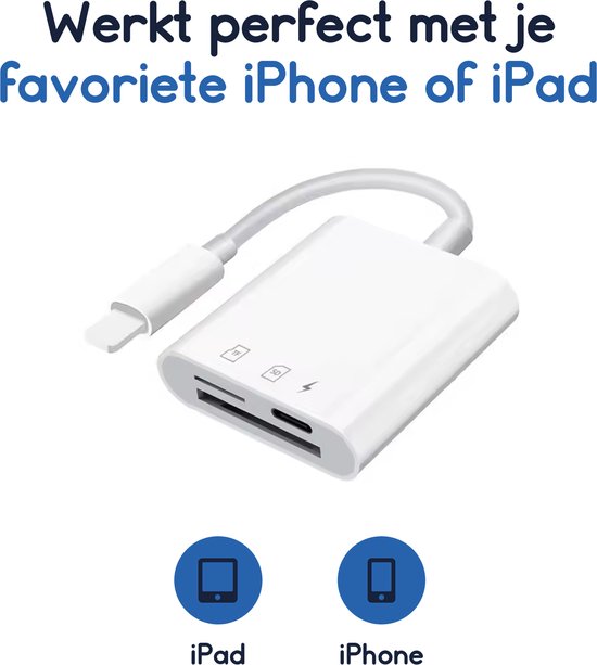 Oliveria SD-kaartlezer voor telefoonpad, 4-in-1 SD-kaartlezer met dubbele sleuf voor micro SD/TF, USB-poort, fotografie geheugenkaartadapter, gelijktijdig opladen en kaartlezen, plug and play Oliveria SD-kaartlezer voor telefoonpad, 4-in-1 SD-kaartlezer met dubbele sleuf voor micro SD/TF, USB-poort, fotografie geheugenkaartadapter, gelijktijdig opladen en kaartlezen, plug and play