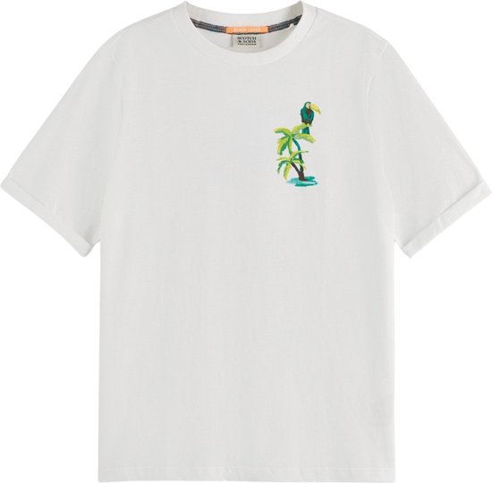 Scotch & Soda Relaxed fit graphic t-shirt Dames T-shirt - Maat XL