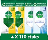 Dettol Doekjes Citrus Hygienisch 110st - 4 Stuks - Voordeelverpakking