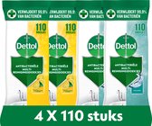 Dettol Doekjes Citrus Oceaan 110st - 4 Stuks - Voordeelverpakking