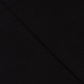 Mousseline - Dubbellaags mousseline - 1.40m breed - Wasbaar - Kinderkleding en decoratie - Zwart