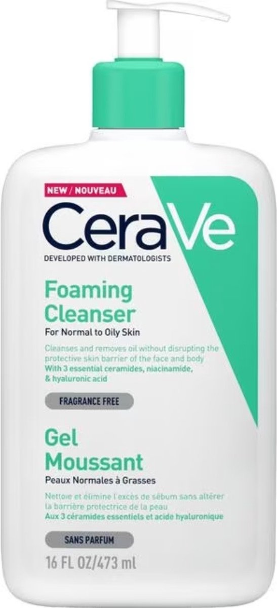 CeraVe Schuimende Reinigingsgel - voor normale tot vette huid - 473ml - CeraVe