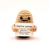 Hypify® | Positive Potato | positieve Aardappel| knuffeltje | beige | cadeau | geschenk idee | positieve energie