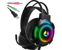 Dunmoon Gaming Headset met Microfoon - 3,5 mm Jack en USB - Zwart