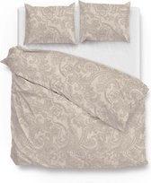 Luxe katoen dekbedovertrek Florine zand - lits-jumeaux (240x200/220) - modern uitstraling - zacht en ademend - fijn geweven - hoogwaardig kwaliteit