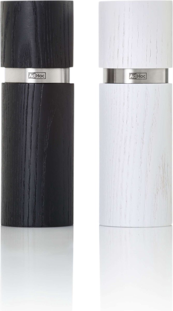 AdHoc ME03 Set small salt and pepper mill Menage Minimill 6 cm high (without spices), stainless steel, acacia wood/acrylic AdHoc ME03 Set small salt and pepper mill Menage Minimill 6 cm high (without spices), stainless steel, acacia wood/acrylic