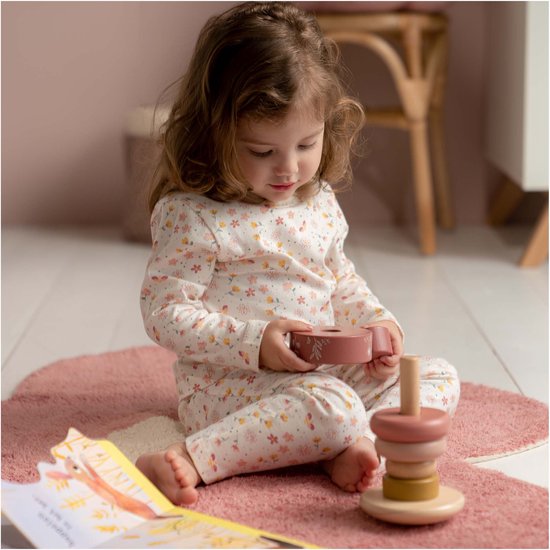 Prenatal Pyjama Meisje Pyjama Kinderen Peuter Ivoor Wit Bloem Maat 74 bol