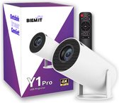Biem It - Y1 Pro Mini Beamer - Projector - Inclusief HDMI kabel - Wifi 6/BT 5.0 - Geïntegreerd Android 11.0 OS - Draagbare Beamer - Wit