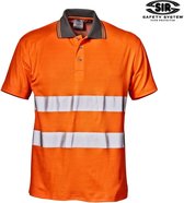 Polo SIR SAFETY MISTRAL HiVis Oranje - Polo de Travail Hi Visibilité Bandes Réfléchissantes Construction Travaux Routiers Vélo