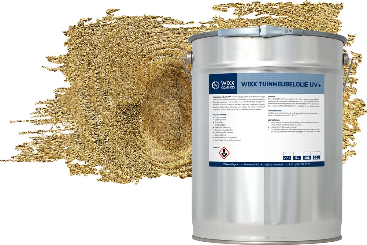 Wixx Tuinmeubel Olie UV+ - 10L - Blank | Naturel
