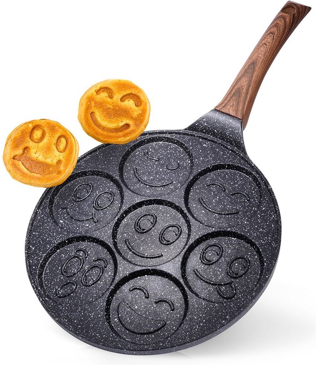 Eierpan Graniet Antiaanbaklaag BLACK&WOOD 26 cm - Omeletpan - Egg Koekenpan - Pannenkoeken