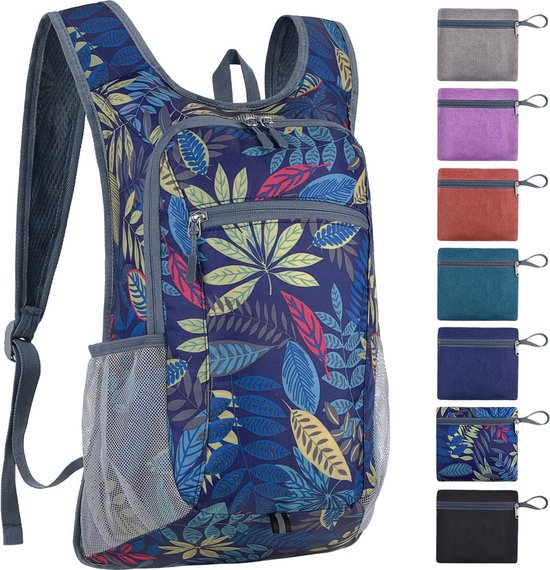 SKYSPER Wandelrugzak 10L Kleine Reizen Dagrugzak Lichtgewicht Opvouwbare Rugzak voor Wmen Mannen Outdoor Wandelen Camping Reizen Rugzak, Zwart