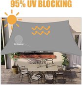 Bol.com Schaduw Zeil Zonnescherm Schaduwdoek Rechthoekig Waterdicht Zonwering met UV-bescherming voor Tuin Balkon Terras Camping... aanbieding
