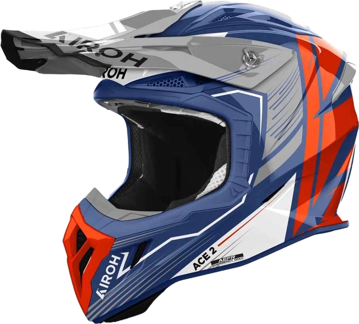 Airoh Aviator Ace 2 Engine Cerulean Gloss S - Maat S - Helm