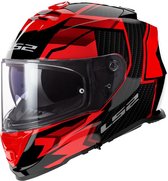 LS2 FF800 Storm II Tracker Black Red-06 S - Maat S - Helm