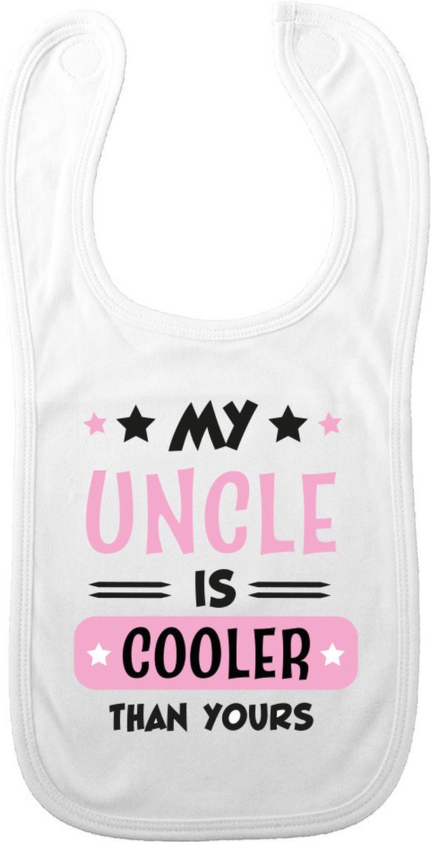 Goedkoopste Bellatio Decorations Baby slabbetje - roze - my uncle is cooler - kraam cadeau - morsdoek - oom