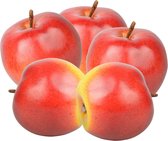 Esschert Design kunstfruit decofruit - 5x - appel/appels - ongeveer 8 cm - rood