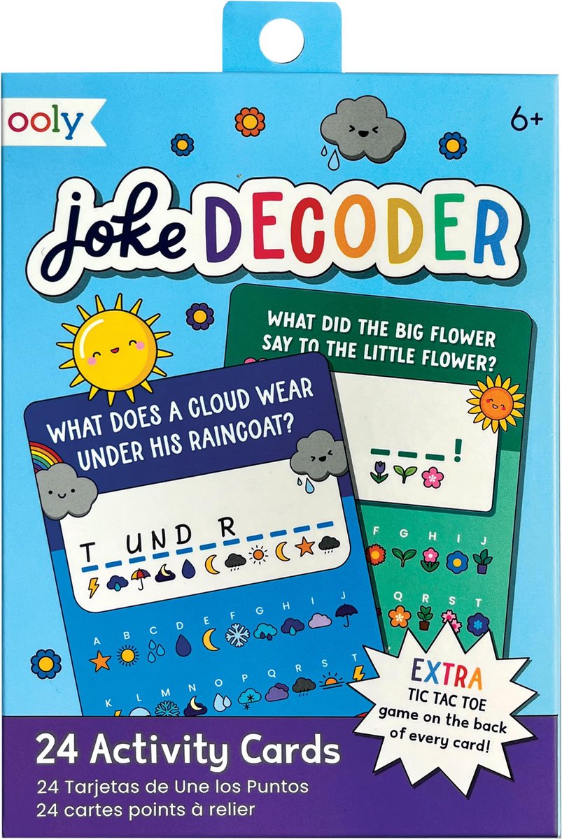 Ooly - Joke Decoder - Activity cards - 24 Moppen/ontdekkingskaarten