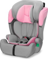 Kinderstoel Auto - Autostoel - Kinderzitje - Zitverhoger - Autozitje - Licht Grijs met Roze
