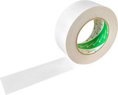 Nichiban® Duct Tape 50mm breed x 25mtr lang - Wit - 1 rol - Podiumtape - Gaffa tape - Met de Hand Scheurbaar - Japanse Topkwaliteit - (021.0179)