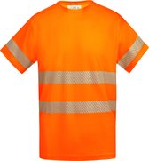 Technisch hoog zichtbaar / High Visability T-shirt met korte mouwen Oranje