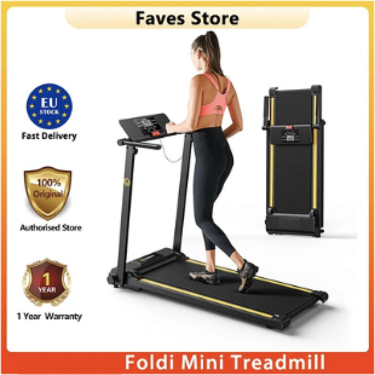 MiShar Loopband - Inklapbaar - Wandelband - Hometrainer - Fitness- Renband - Met helling percentages - 12 programma's - t/m 10km/u - met LCD scherm voor eenvoudige bediening