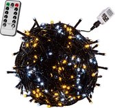 VOLTRONIC LED Verlichting - 400 LEDs - Met Afstandsbediening - Kerstverlichting - Tuinverlichting - Binnen en Buiten - 40 m - Groene Kabel - Warm en Koud Wit