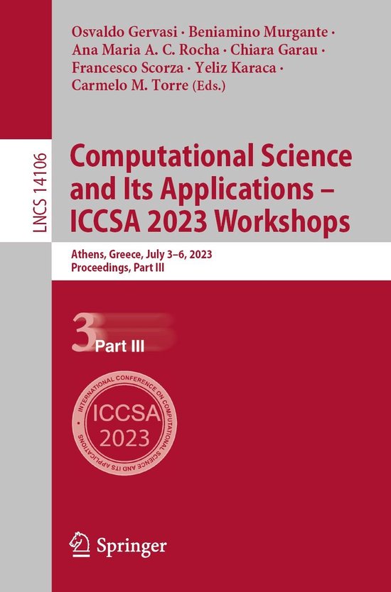 Springer Nature Proceedings Computer Science 3 - Computation ... - cover