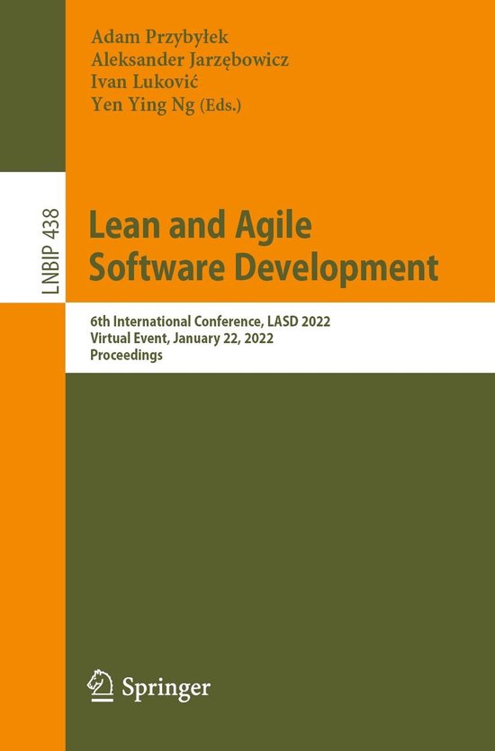 Springer Nature Proceedings Computer Science - Lean and Agil ... - cover