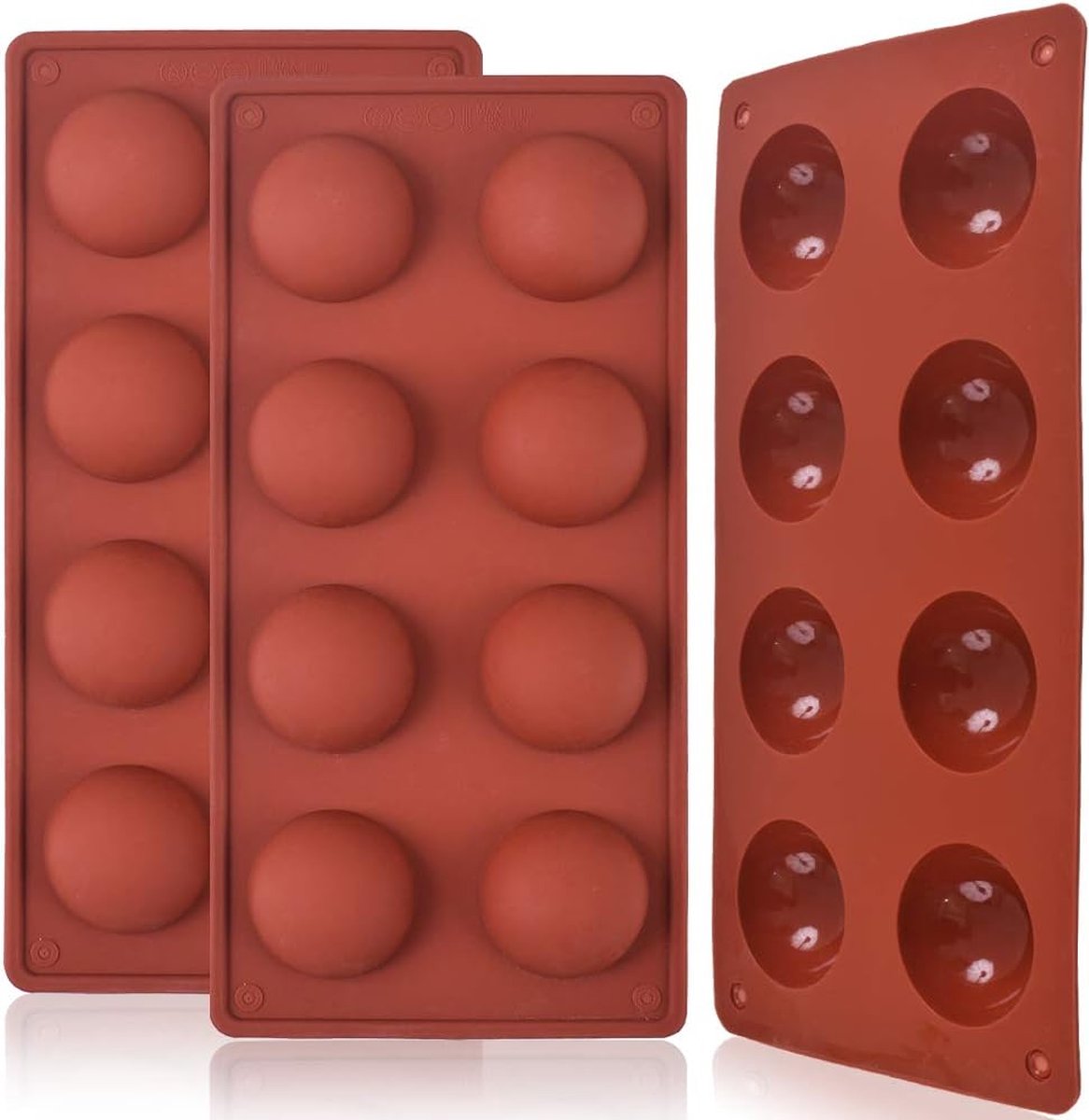8 gaten halve bal 8 holte halfrond siliconen mal voor het maken van chocoladeballen, cakes, gelei, pudding, koepelmousse