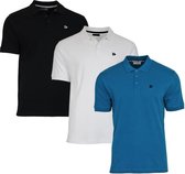 3-Pack Donnay Polo (549009) - Sportpolo - Heren - Black/White/Petrol (557) - maat M