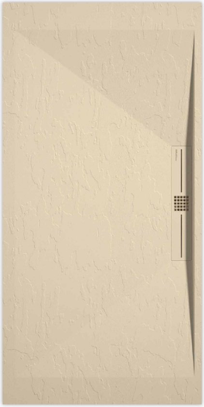Receveur de douche Sanifun Stone Side Crème Ardoise 1100 x 800 P