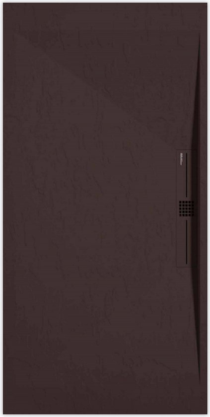 Receveur de douche Sanifun Stone Side Ardoise Chocolat 1000 x 800 P