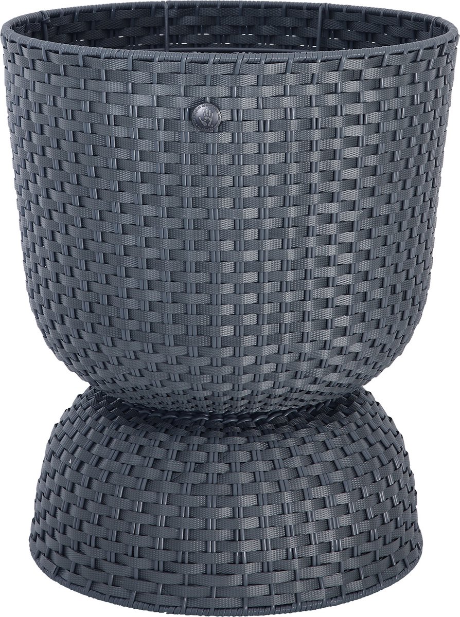 Handed By - Plantenmand - Plantenstandaard - Bloempot - Duurzaam- Handgevlochten - Handed By Twist Diabolo maat large - bruin - sienna
