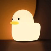 Vesfy Duck Veilleuse enfants avec minuterie et fonction dimmable - USB rechargeable - Veilleuse adultes - Lampe de table chambre - LED