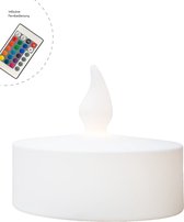 8 Seasons Design Shining Tealight Ø 60 (RGB) - Theelicht lamp binnen / buiten - Wit - 16 RGB kleuren - Led - Dimbaar - H50 cm