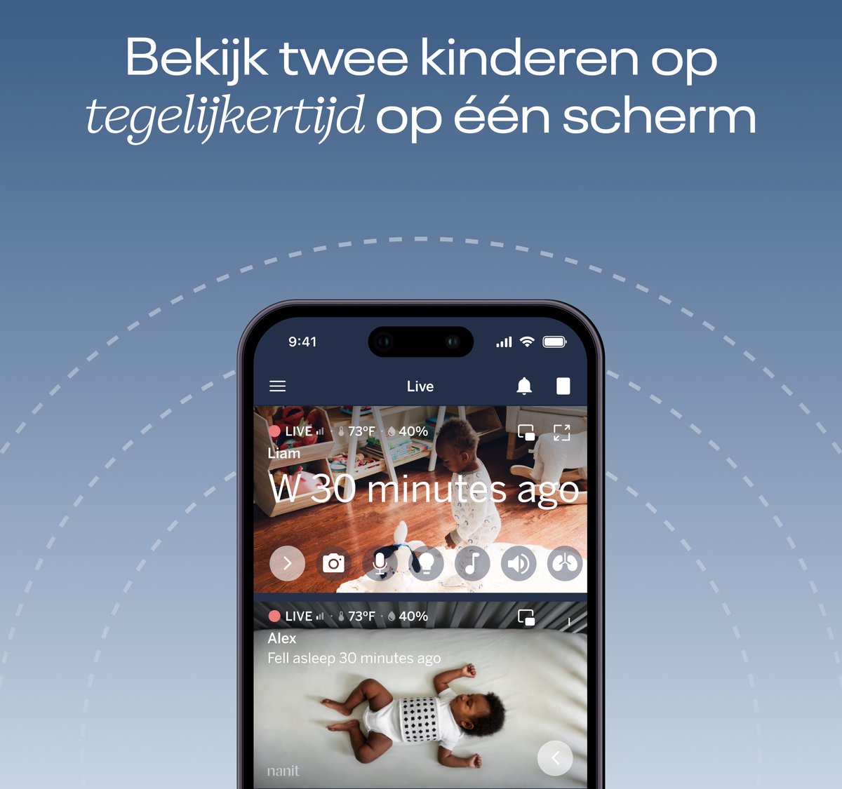 Nanit Pro Camera Babyfoon met Huildetectie en Flex Standaard - afbeelding 2