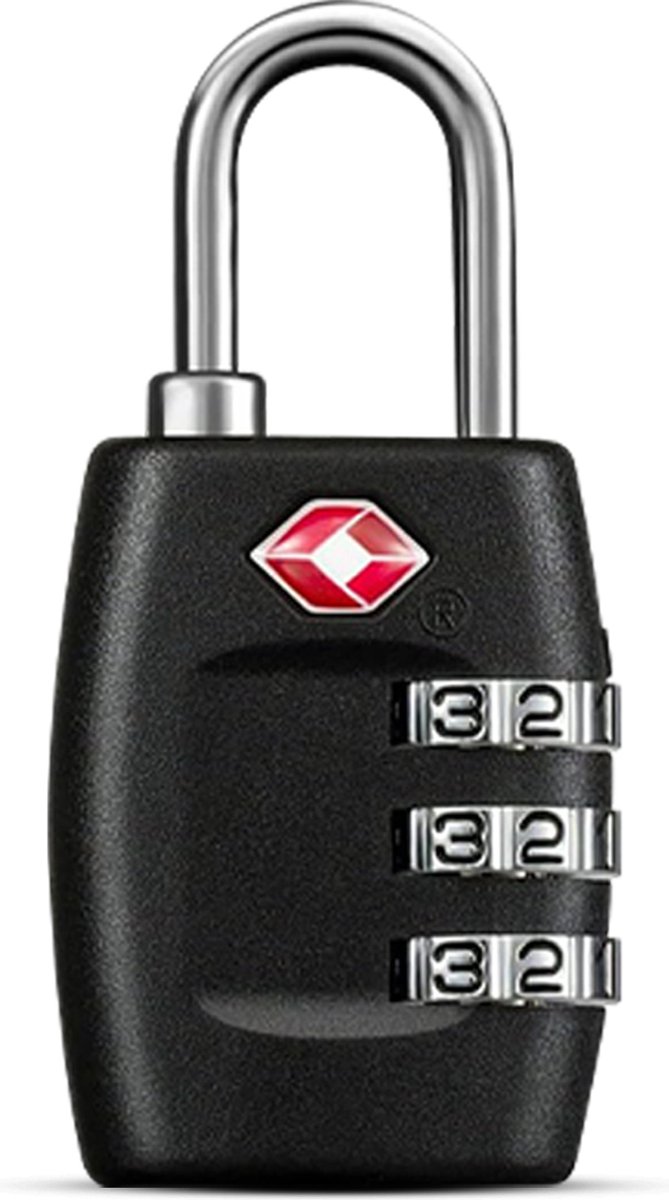 Kofferslot - Hangslot - Cijferslot - 3 Cijfers - TSA Gecertificeerd - Zwart - JVS Products