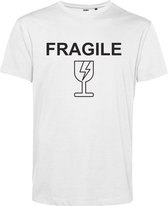 T-shirt FRAGILE | Mental Health | Gevoelig | Wit | maat 4XL