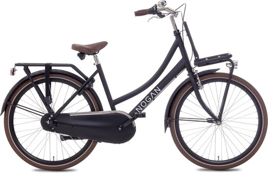 Nogan Cargo N3 Transportfiets - Meisjesfiets - 26 inch - Mat Zwart