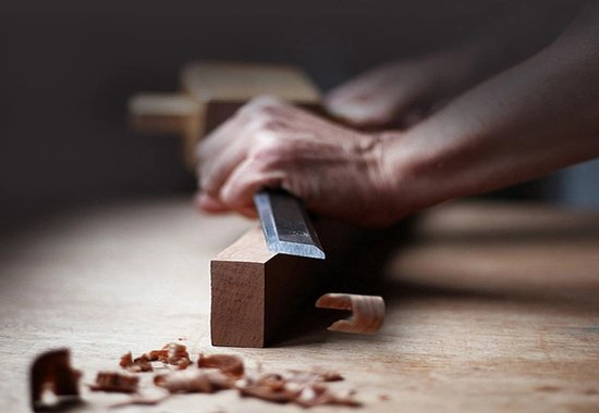 MHG Steekbeitel met houten handvat, Bladbreedte: 6 mm MHG Steekbeitel met houten handvat, Bladbreedte: 6 mm