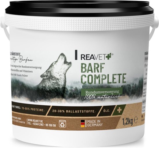 ReaVET Variatie Groenten-Kruiden 1kg, Groentevlokken Graanvrije Honden, Groentevlokken Honden Barf, Supplement Hond Groentevlokken Honden