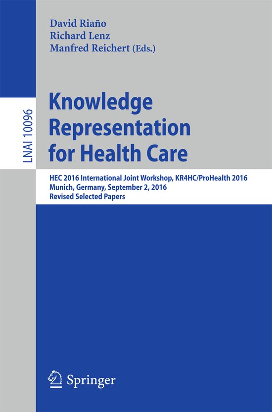 Knowledge Representation for Health Care - cover