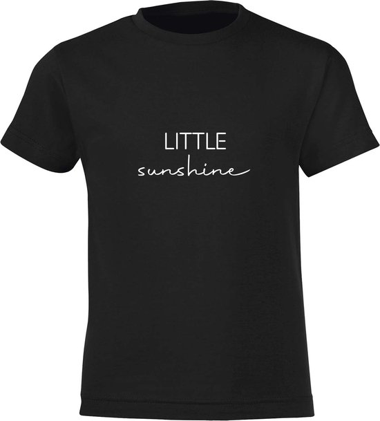 Be Friends T-Shirt - Little sunshine - Kinderen - Zwart - Maat 2 jaar